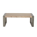 Fania-C Coffee Table-Dark Grey Steel/Natural Wood