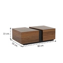 Iowa Coffee Table CF90 - Legato Walnut/Espresso