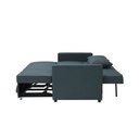 Saline Sofa Bed-Black Leg-Blue