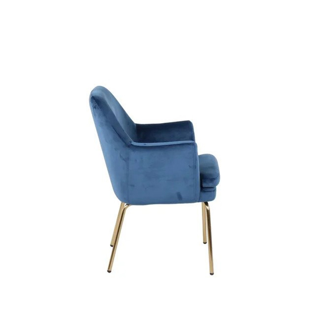 A-Chisa Arm Chair - Blue Velvet