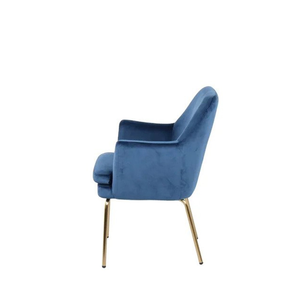 A-Chisa Arm Chair - Blue Velvet