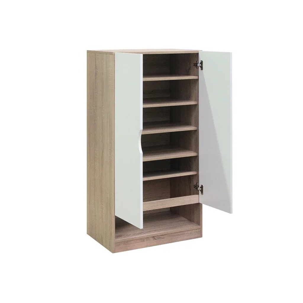 Preem Shoe Cabinet SH60-Solid Oak/White