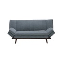 Malicia Sofa Bed - Brown Wood Legs - Grey Fabric