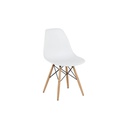 Soto Dining Chair - Wood Legs - White