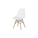 Soto Dining Chair - Wood Legs - White