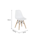 Soto Dining Chair - Wood Legs - White