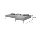 Charter Sofa Bed - Natural Wood Legs - Grey