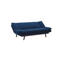 Malicia Sofa Bed - Wood Legs - Navy Blue Fabric
