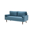 Melotto Sofa 3 Seater - Eucalyptus - Blue Velvet