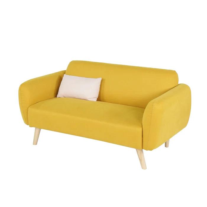 Auris Sofa 2 Seater - Pink Pillow  - Yellow