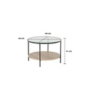 Darus Coffee Table- Clear Glass/Wood