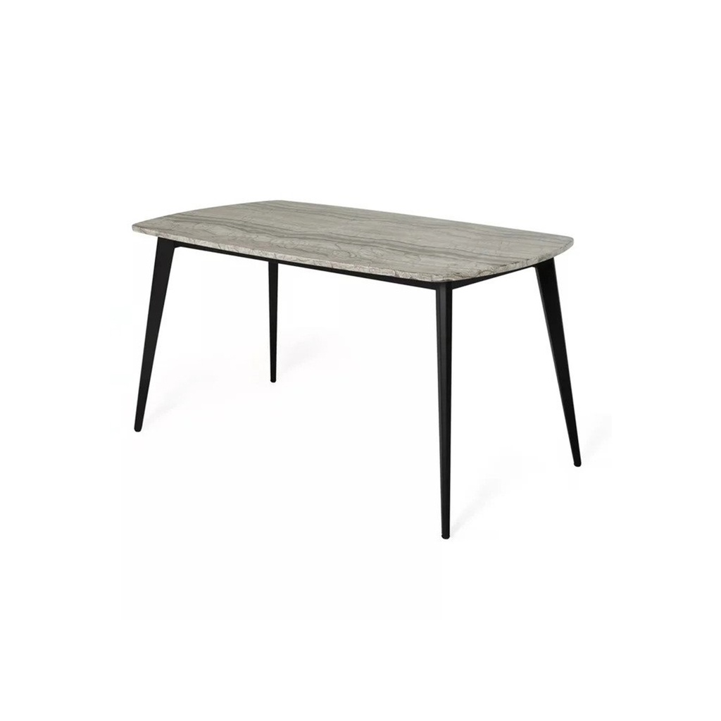 Bena-A140-Dining Table-Black Leg/Stone Brown