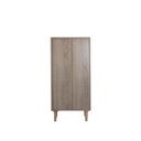 Conell Cabinet -Solid Oak /White/Green