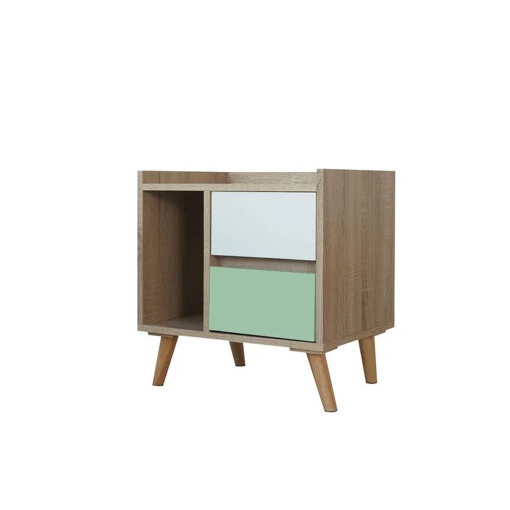 Cathal-B Night Table-Solid/White/Green