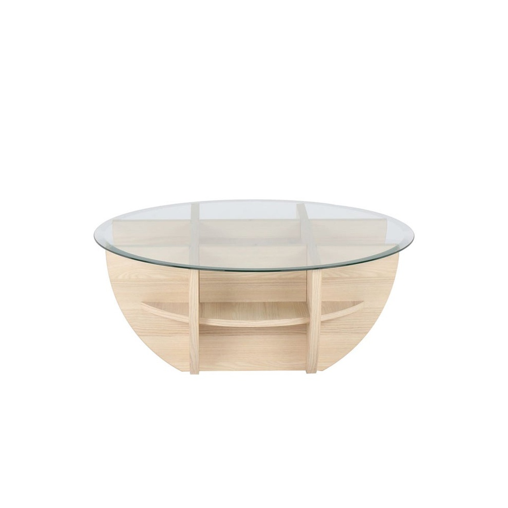 Waffle Coffee Table CF90-Canyon Oak/Glass