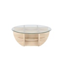 Waffle Coffee Table CF90-Canyon Oak/Glass