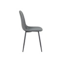 Lalada Chair-Black Steel/Dark Grey