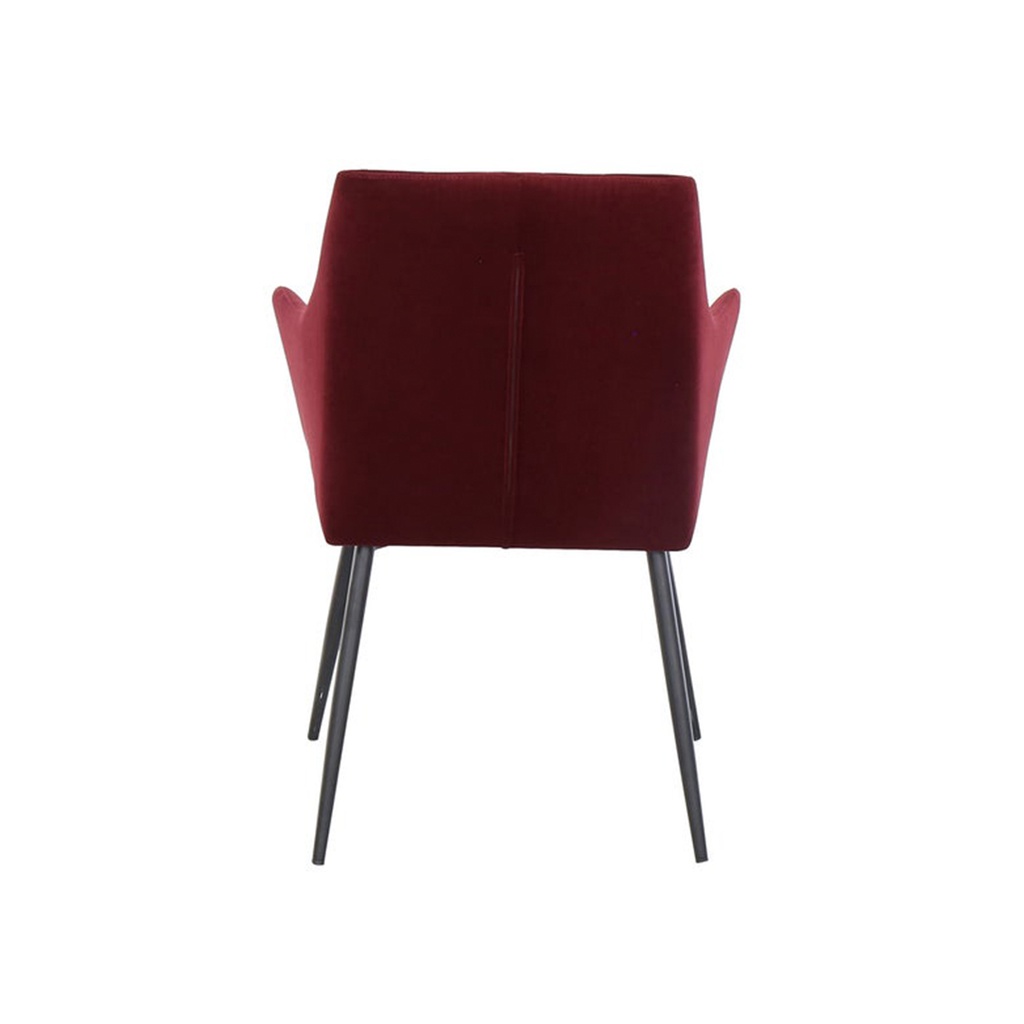 Earla Chair-Steel Black/Red Velvet