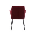 Earla Chair-Steel Black/Red Velvet