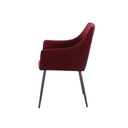 Earla Chair-Steel Black/Red Velvet