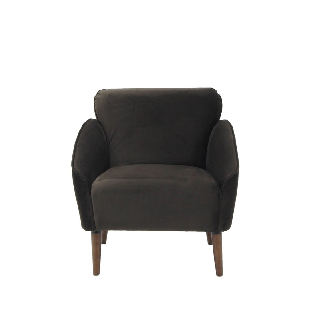 Airly Arm Chair-Brown Pine Legs/Brown Fabric