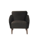 Airly Arm Chair-Brown Pine Legs/Brown Fabric