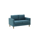 Crazy Sofa 2 Seater-Natural Wood/Green Fabric