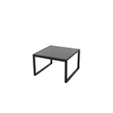 Brenda Coffee Table -Black Steel Legs/Top Gray Mirror