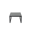 Brenda Coffee Table -Black Steel Legs/Top Gray Mirror