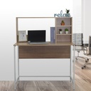 Sharo Desk 100-Solid Oak/White Steel Legs