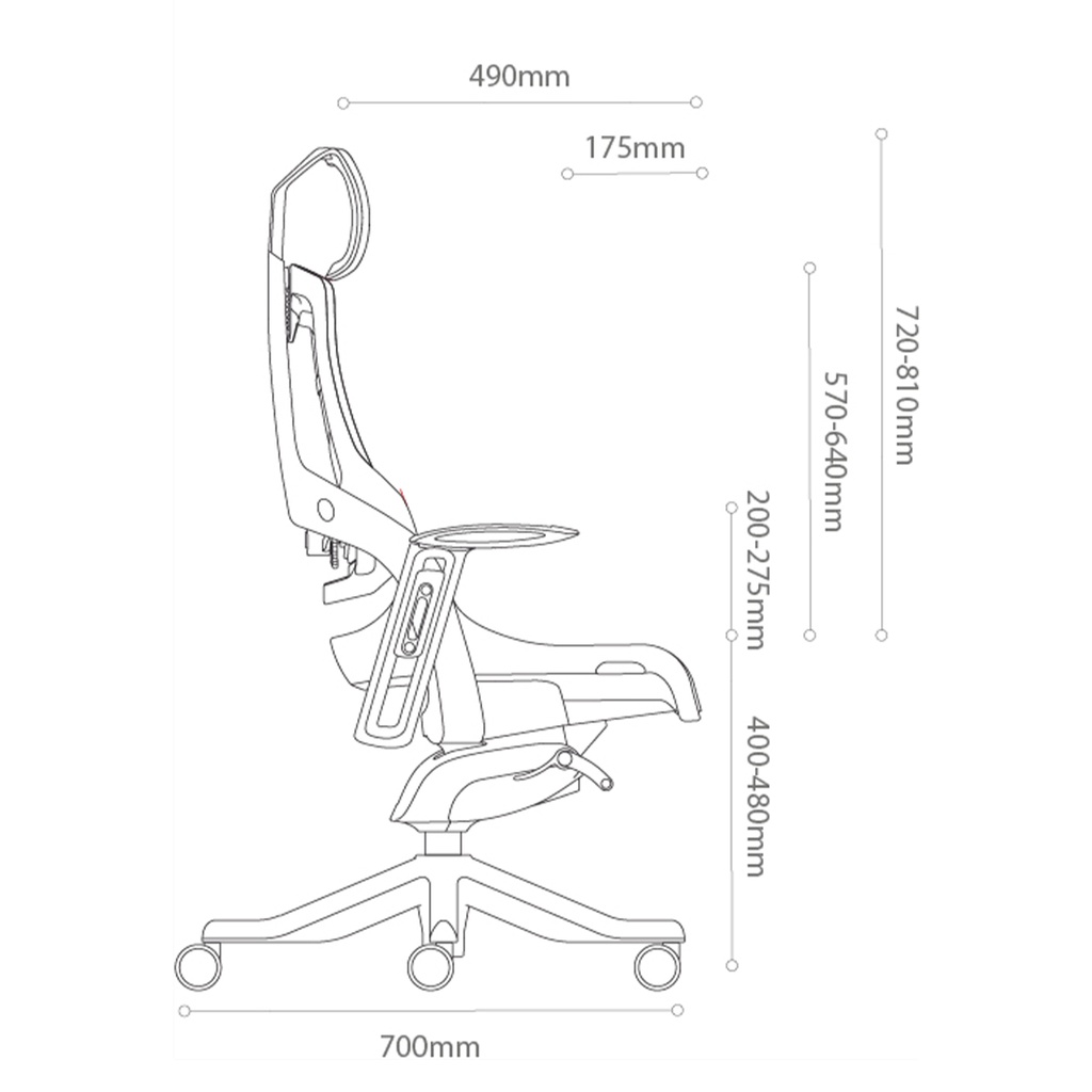 Merryfair Wau High Back Aluminium Base Office Chair - PVC Leather Grey Seat - Snowy Net Back S-GY9112/B-NW42