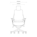 Merryfair Wau High Back Aluminium Base Office Chair - PVC Leather Grey Seat - Snowy Net Back S-GY9112/B-NW42