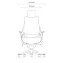 Merryfair Wau High Back Aluminium Base Office Chair - PVC Leather Grey Seat - Snowy Net Back S-GY9112/B-NW42