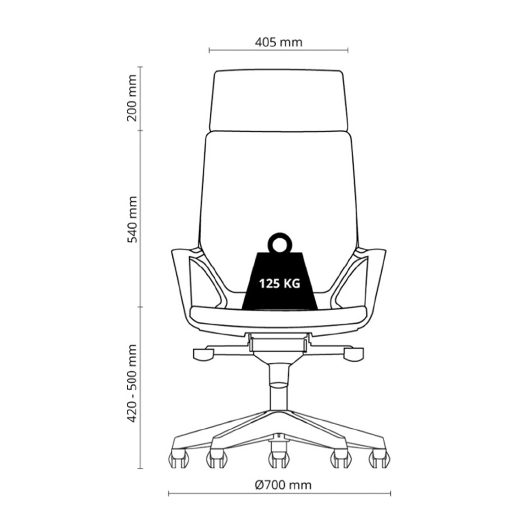 Merryfair Apollo High Back Office Chair - Black