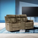 Leyla Recliner 2 Seater - Brown - 2RE