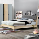 Bente-F Bed 6ft - Lindberg Oak/Dark Grey