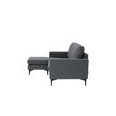 Cutie Sofa - Right Corner - Dark Grey Fabric/Black Steel Leg