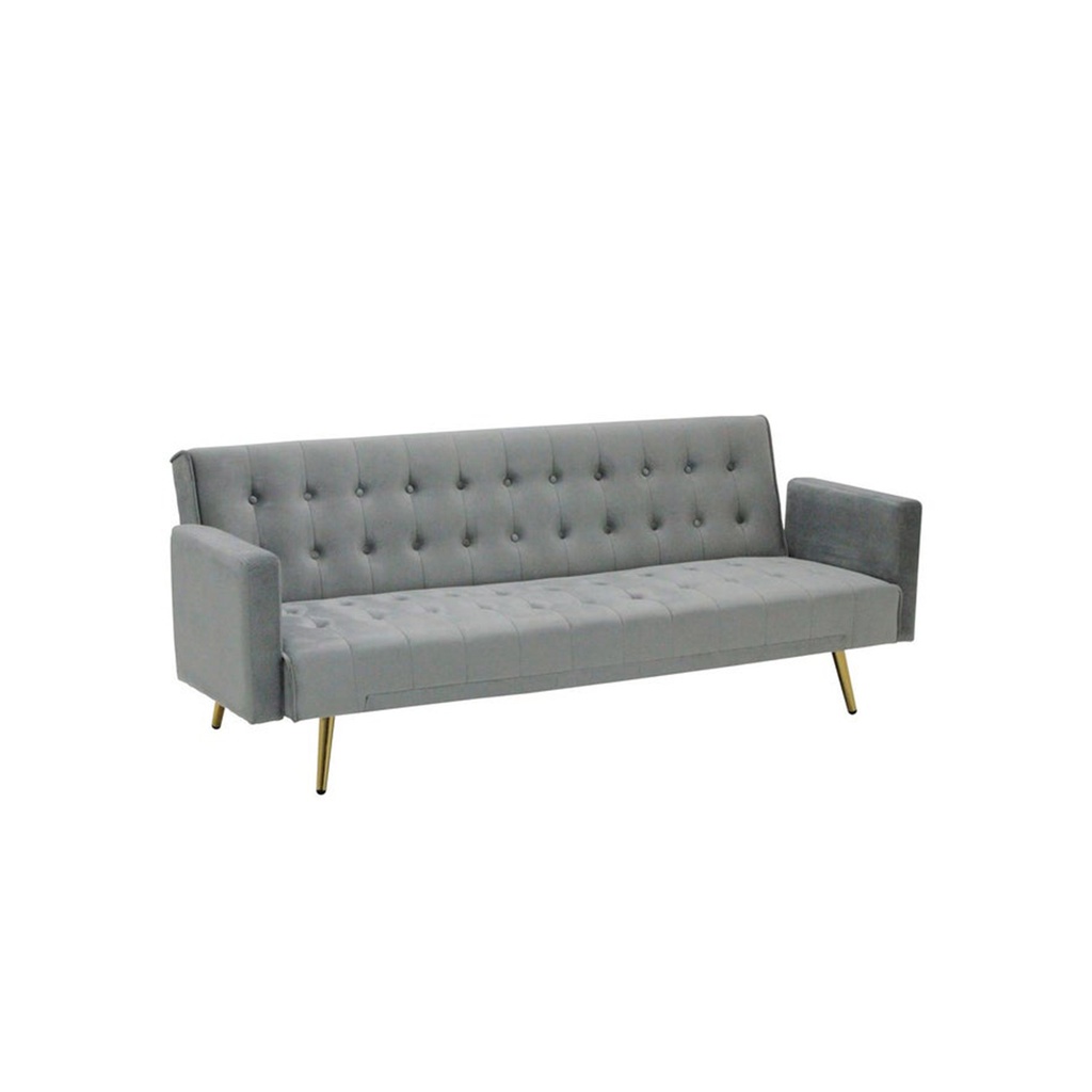 Miile Sofa Bed -Gold Steel/ Gray Velvet