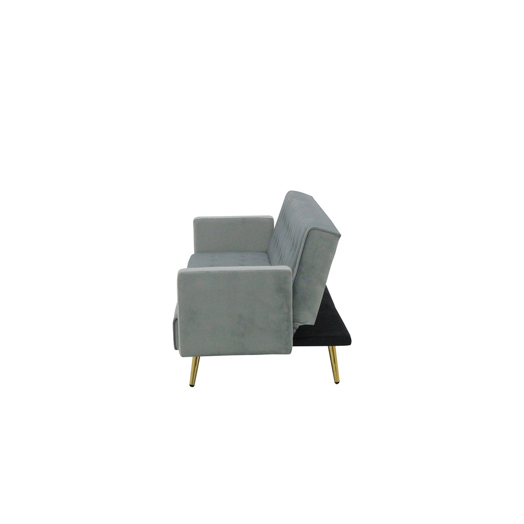 Miile Sofa Bed -Gold Steel/ Gray Velvet