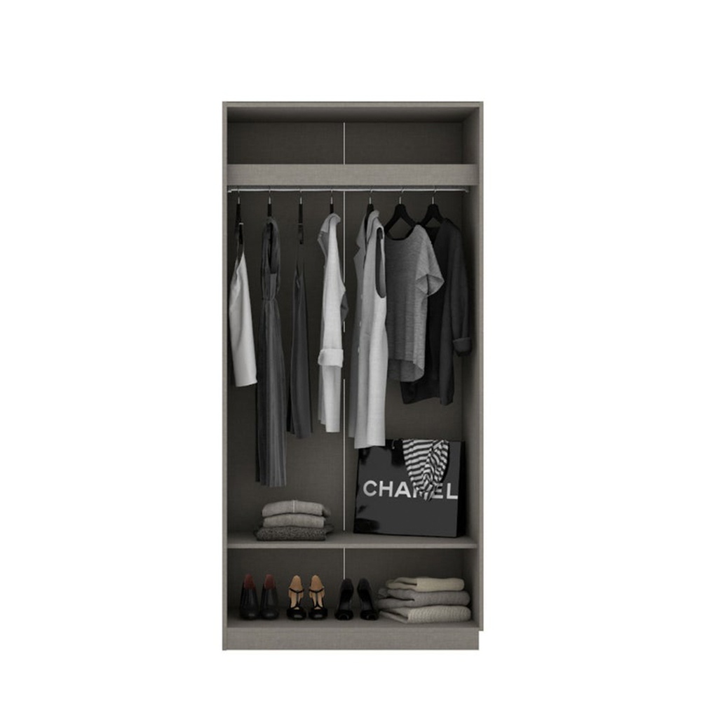 Blox Wardrobe 100-60-210/OP-A/Door01 - Cream Linen/Caracatta