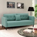 Fredy Sofa 3Seater-Green/Black Leg