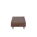 Larisa Coffee Table - Chromium/Brown Oak Wood
