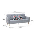 Canit Sofa#2-Grey/Green-Red Printing 3S