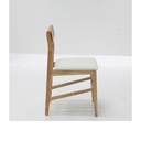 Yada-B Dining Chair-Rubber Wood/SL White