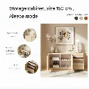 Aleece Low Cabinet C150-Canyon Oak/White