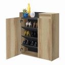 Urbani Shoe Cabinet 80cm wide - Lindberg Oak/Dark Grey