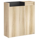 Urbani Shoe Cabinet 80cm wide - Lindberg Oak/Dark Grey