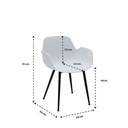 Timson-B Dining Chair-Steel Black/White