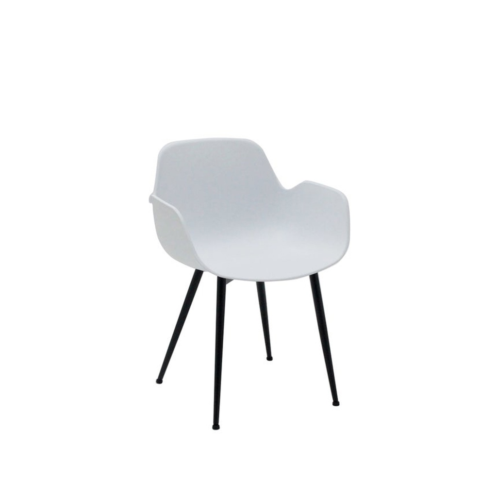 Timson-B Dining Chair-Steel Black/White