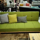 Jofyna Sofa Bed - Natural Wood - Green Fabric